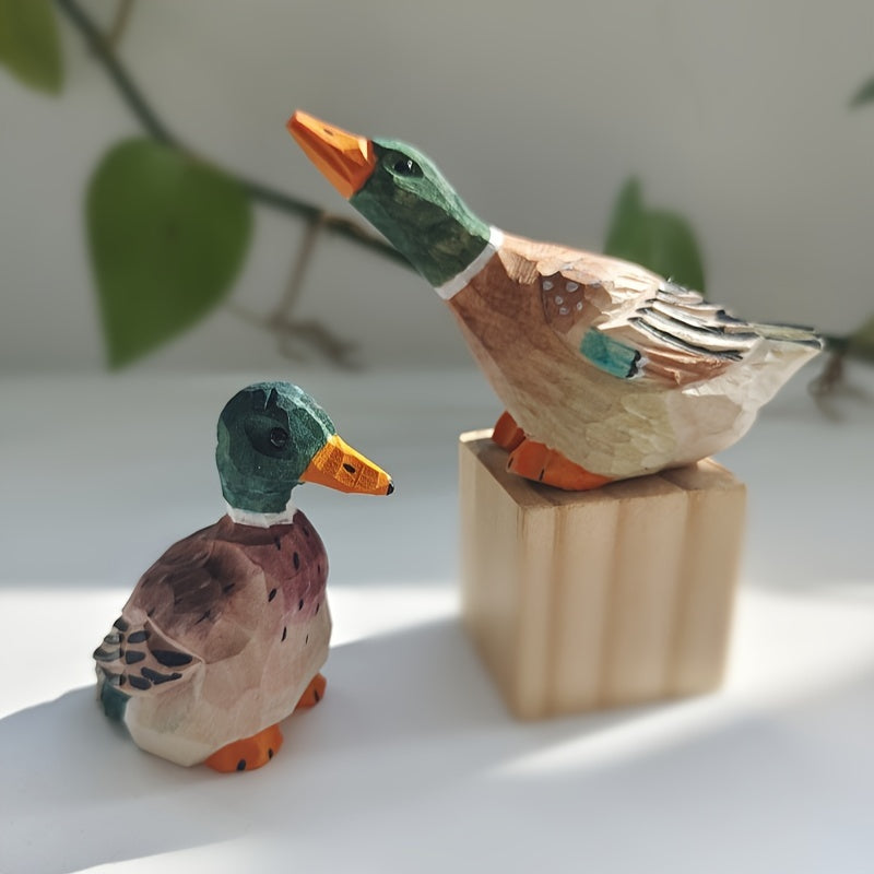 hand-carved wooden duck