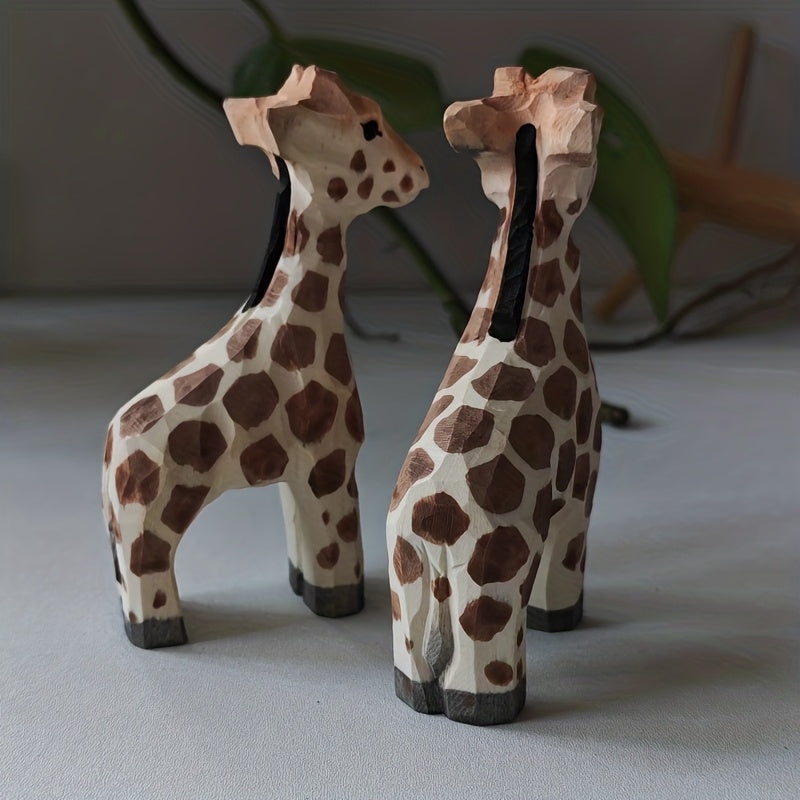 Wooden Giraffe Figurine