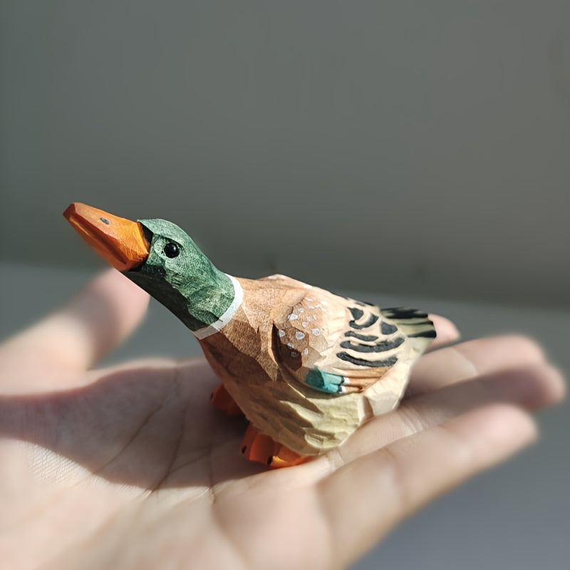 hand-carved wooden duck