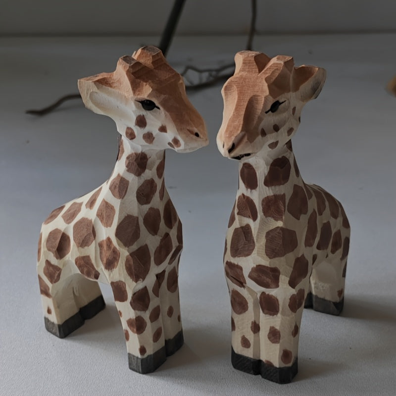Wooden Giraffe Figurine
