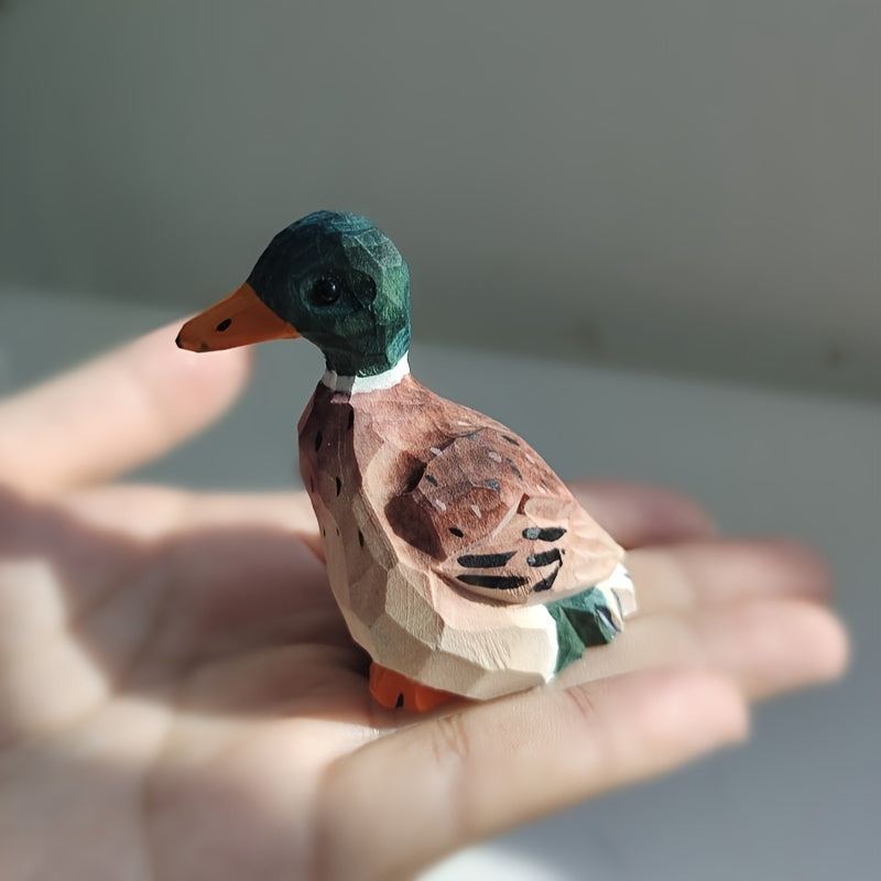hand-carved wooden duck