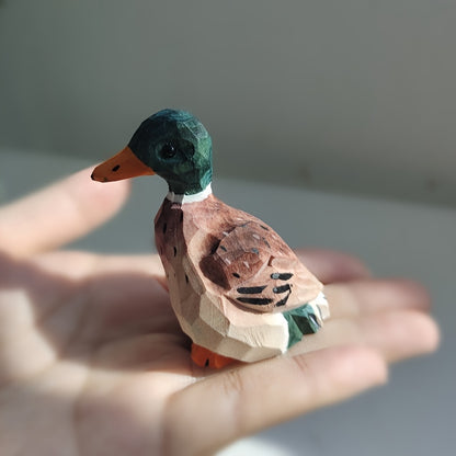 hand-carved wooden duck