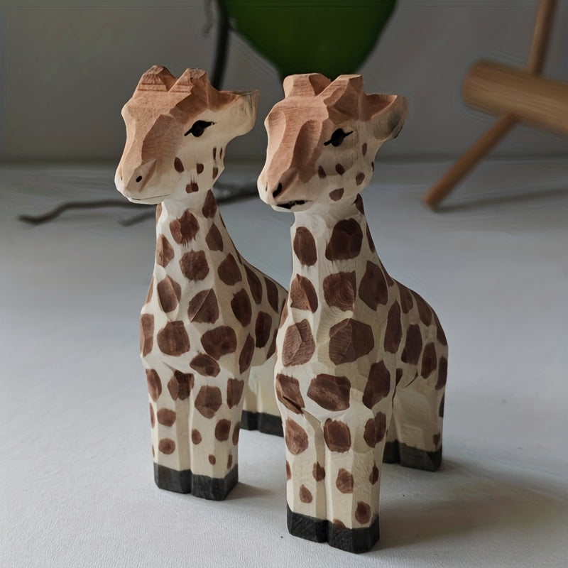 Wooden Giraffe Figurine